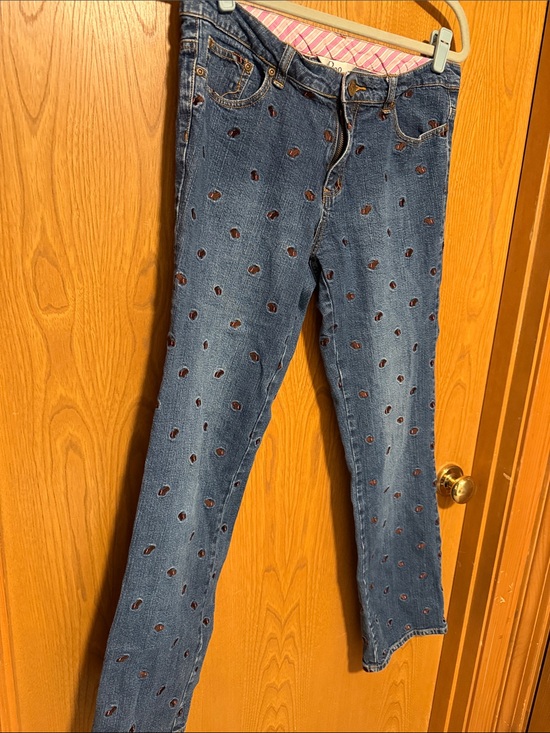 Polo Ralph Lauren Denim - Lilly Pulitzer Denim Straight-Leg Jeans with Brown Embroidered Dogs